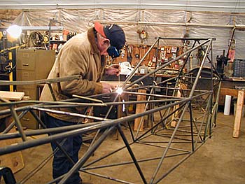 Photo of finish welding of the fuselage